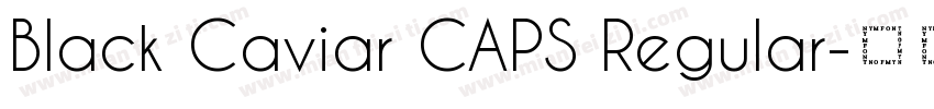 Black Caviar CAPS Regular字体转换